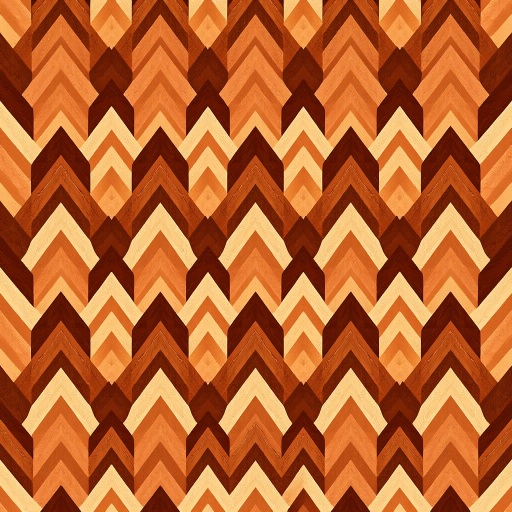 create a seamless geometric pattern with chevron designs in earthy tones of brown, beige, and cream, high-resolution 300 DPI, shot with a DSLR camera at f/8 aperture, ISO 100, with a top-down view and vibrant colors for enhanced clarity and detail