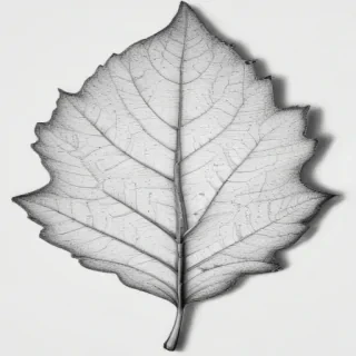 leaf clip art black and white