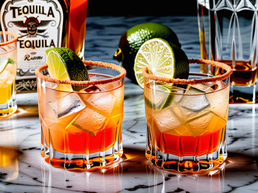 cocktails with rum and tequila