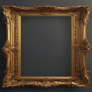 gold frame transparent background