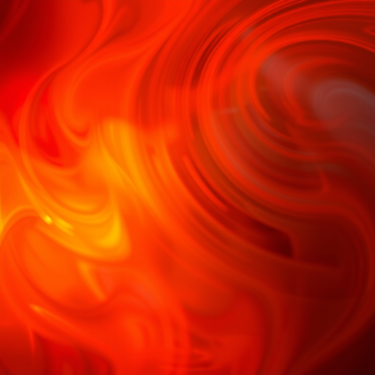 Create a vibrant abstract image filled with swirling shades of red, orange, and yellow, captured with a Canon EOS R5 using a 50mm lens at f/1.8, ISO 100, shutter speed 1/125s, with a soft-focus background and high dynamic range to enhance color depth and texture.