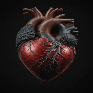 heart with black background