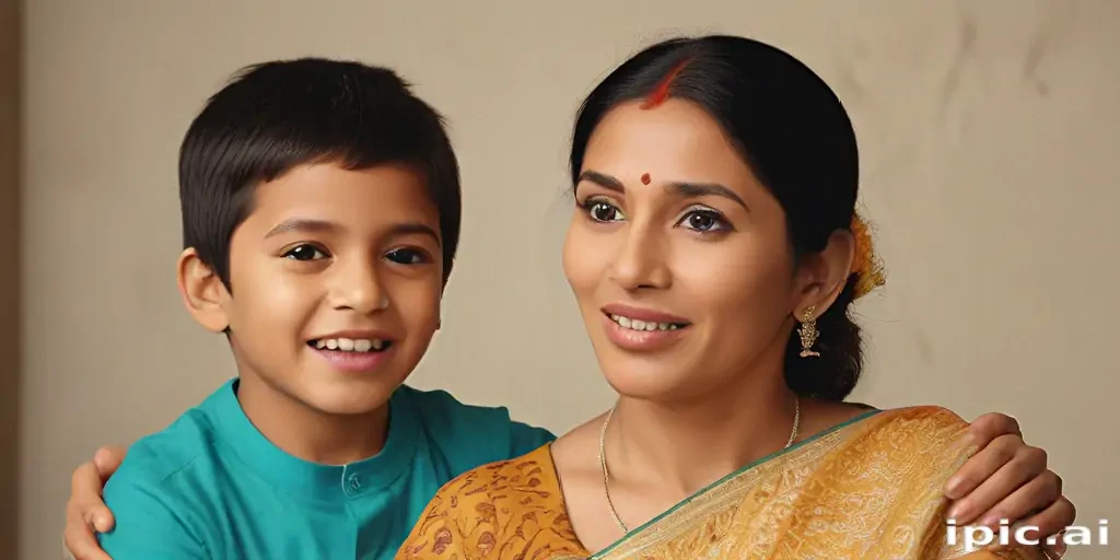 indian mom and son