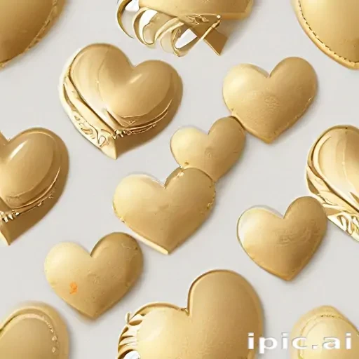 gold heart clipart
