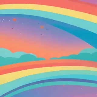 cute rainbow background