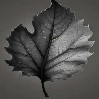 black and white clipart leaf