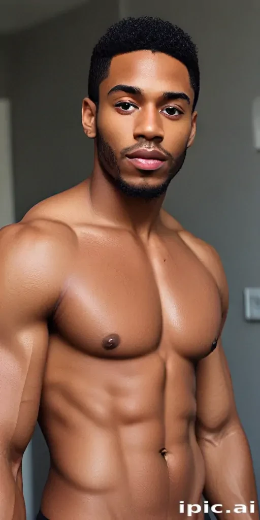 black shirtless man