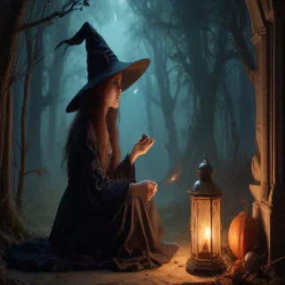 vintage witch art