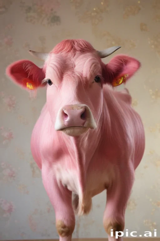 pink cow wallpaper