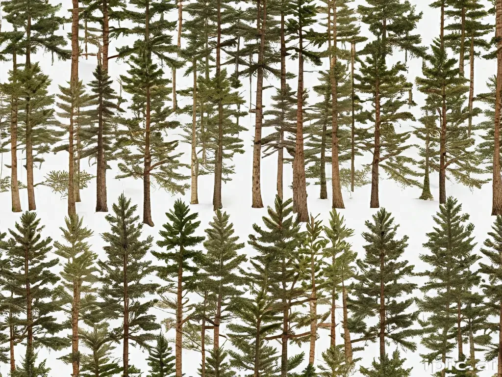 pine trees transparent background