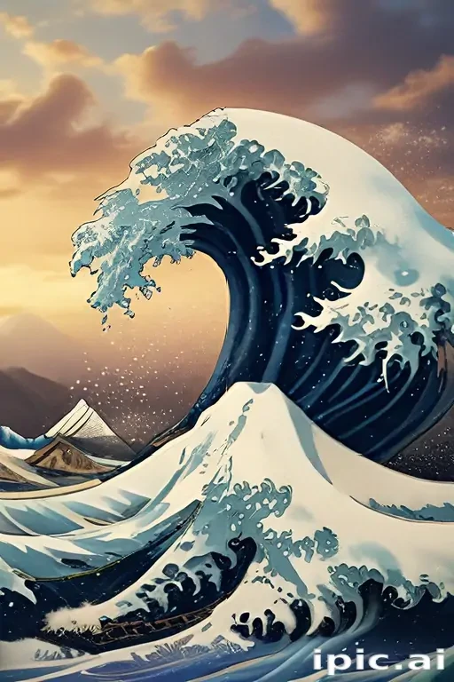 great wave wallpaper
