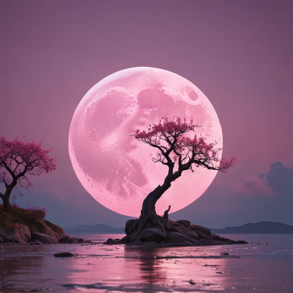 pink moon wallpaper