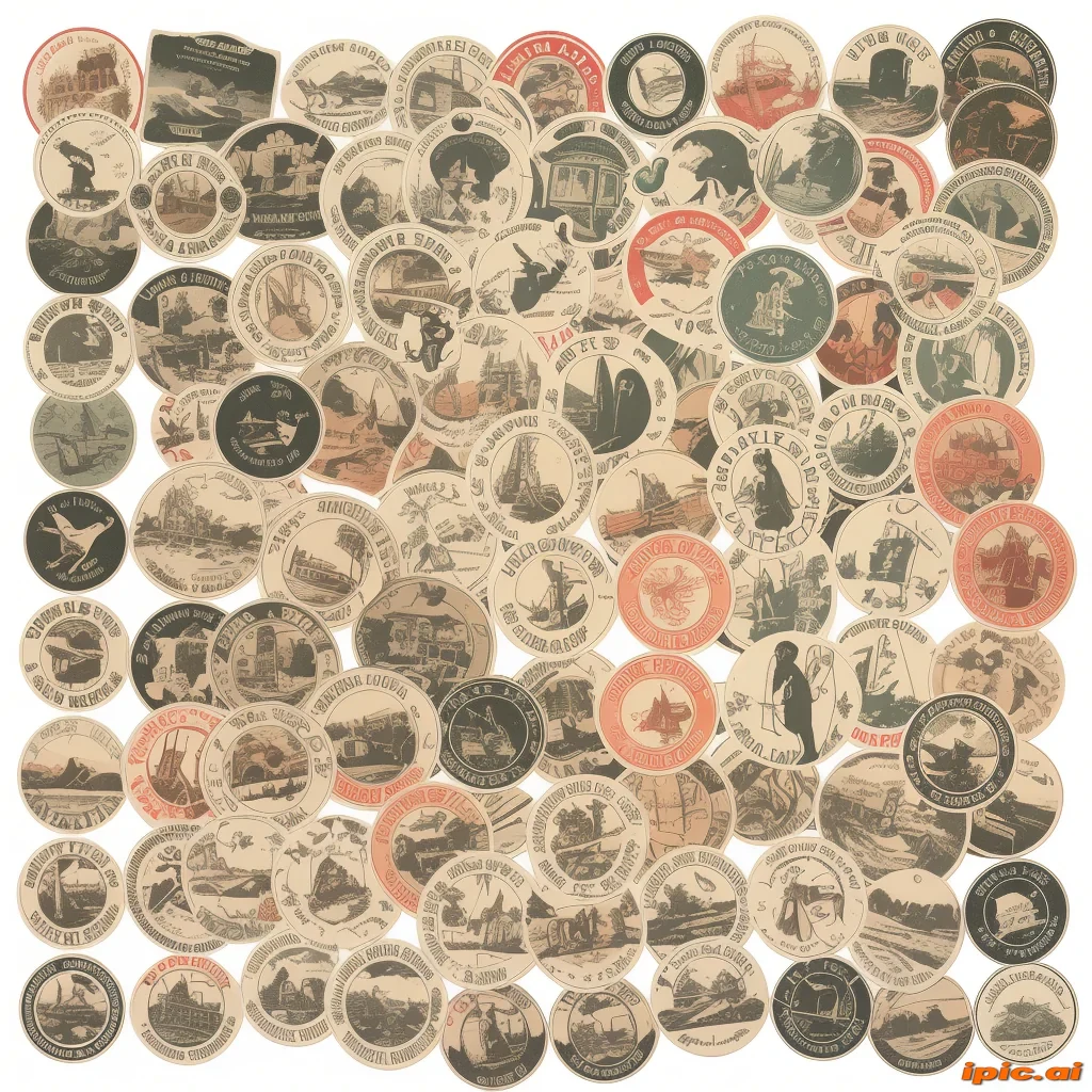 vintage stickers png