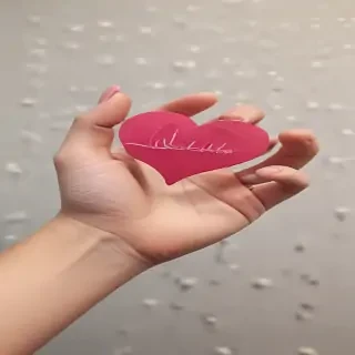 hand heart aesthetic