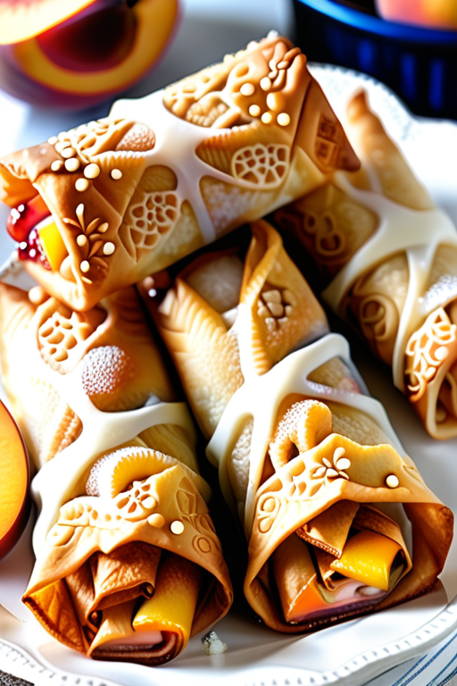 peach cobbler egg rolls recipe
