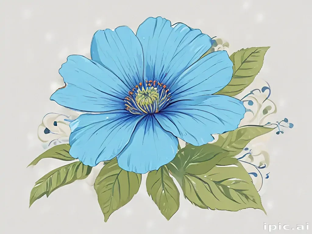 blue flower clip art