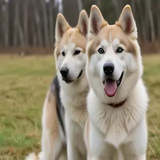 alaskan husky shepherd