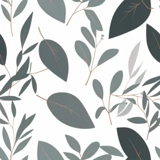 eucalyptus clipart black and white