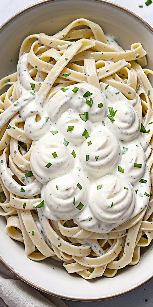 fettuccine alfredo sauce with sour cream