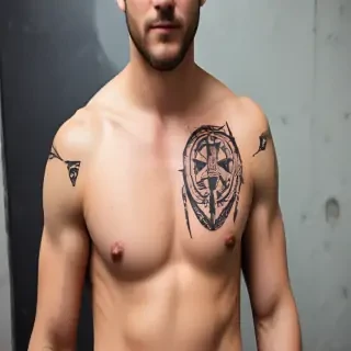 male rib tattoos