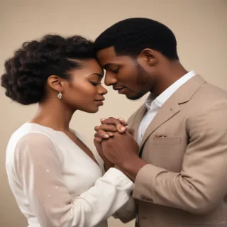 black couple holding hands