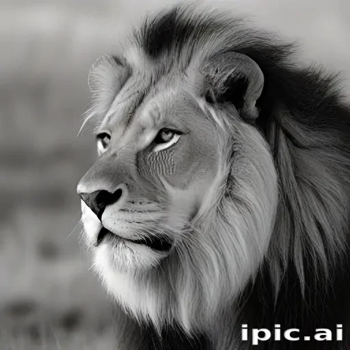 lion black and white pictures