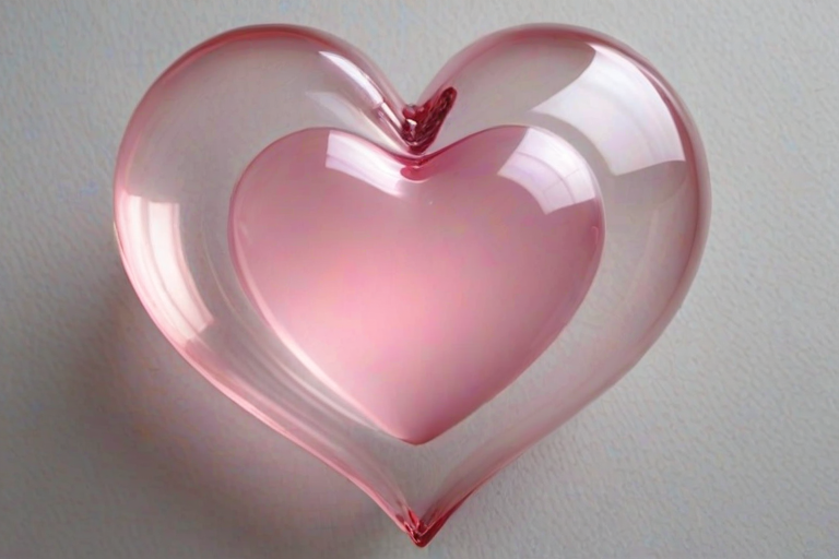 transparent pink heart