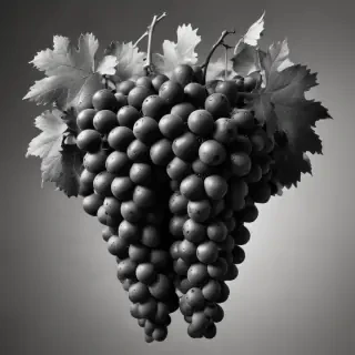 grapes clipart black and white