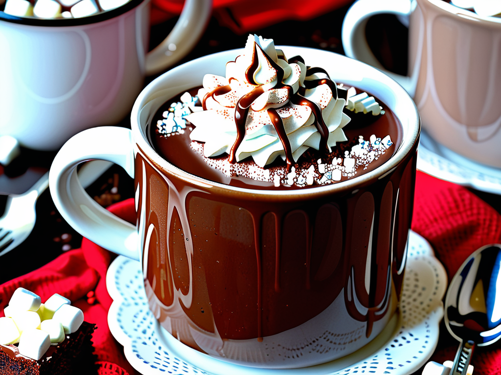hot cocoa cake in a mug