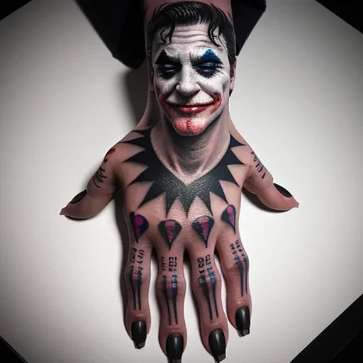 joker hand tattoo