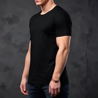black t shirt mockup free