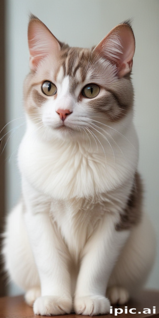 A Majestic Cat Sitting Gracefully with Captivating Green Eyes and ...