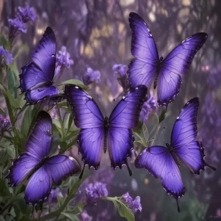 purple butterflies