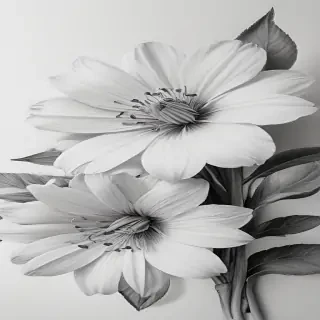 pencil drawings of flowers