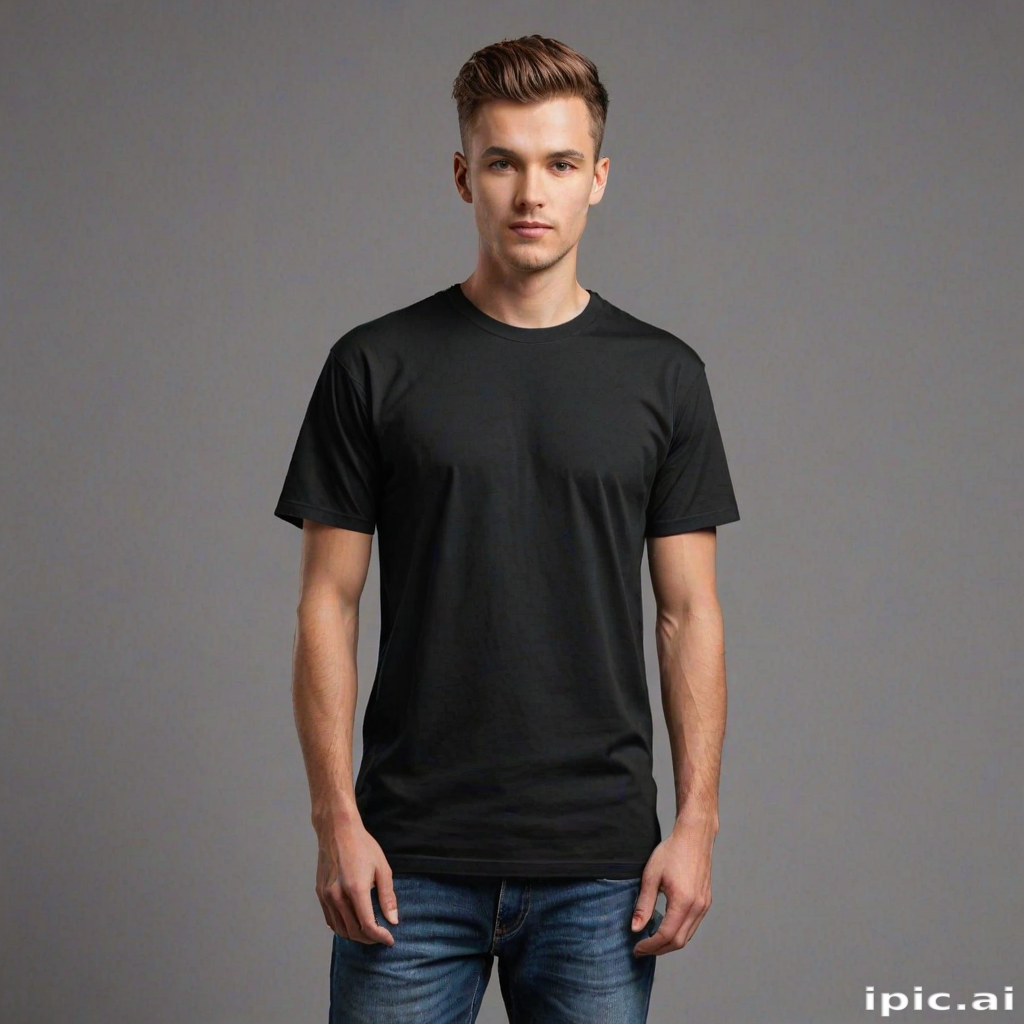 black tee shirt mockup