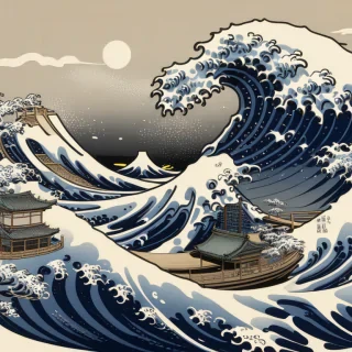the great wave wallpaper