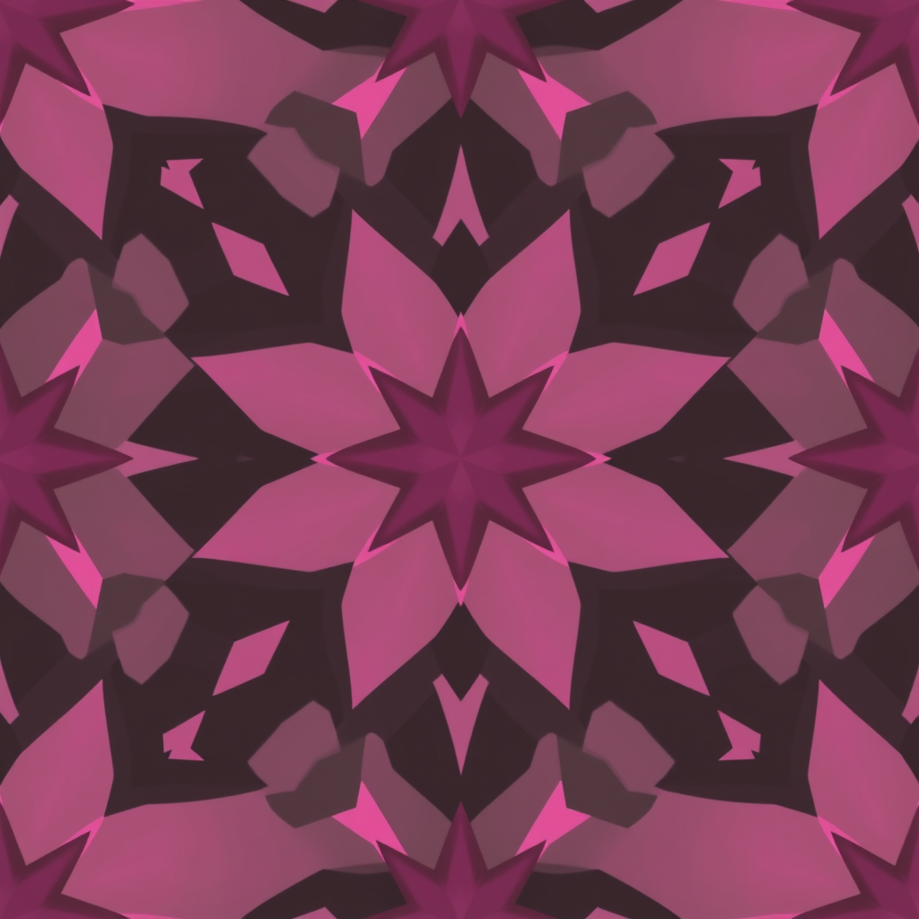 high-resolution pattern design featuring interlocking black and pink star shapes, camera settings: ISO 100, aperture f/8, shutter speed 1/60s, camera view: top-down, camera style: vibrant colors, camera type: digital DSLR