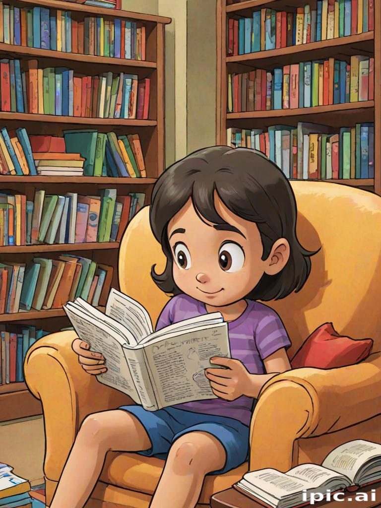 reading cartoon