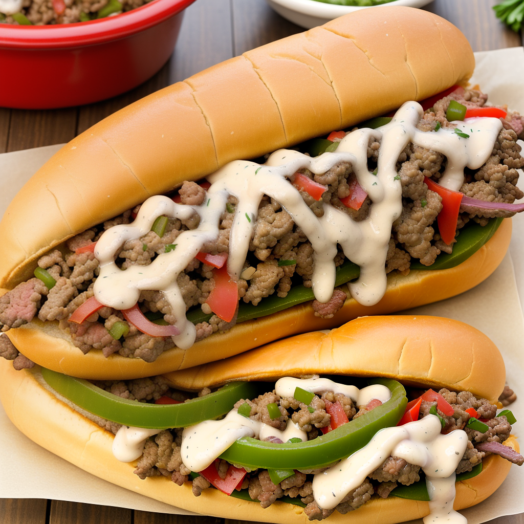 ground beef philly cheese steak recipe