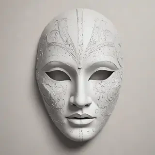 drawing of a mask