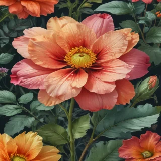 color drawings of flowers