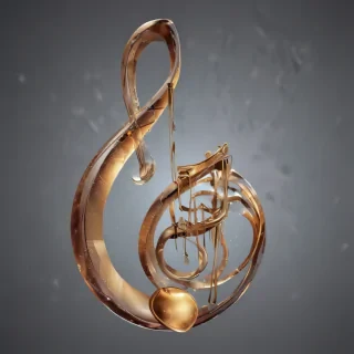transparent music note