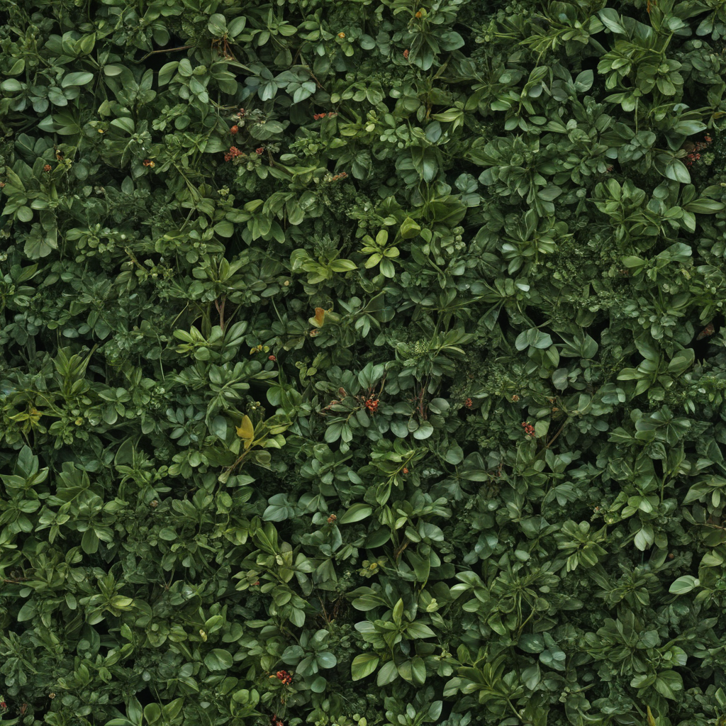 Lush Green Foliage Pattern Showcasing a Variety of Leafy Textures and ...