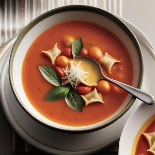 roasted red pepper ravioli soup