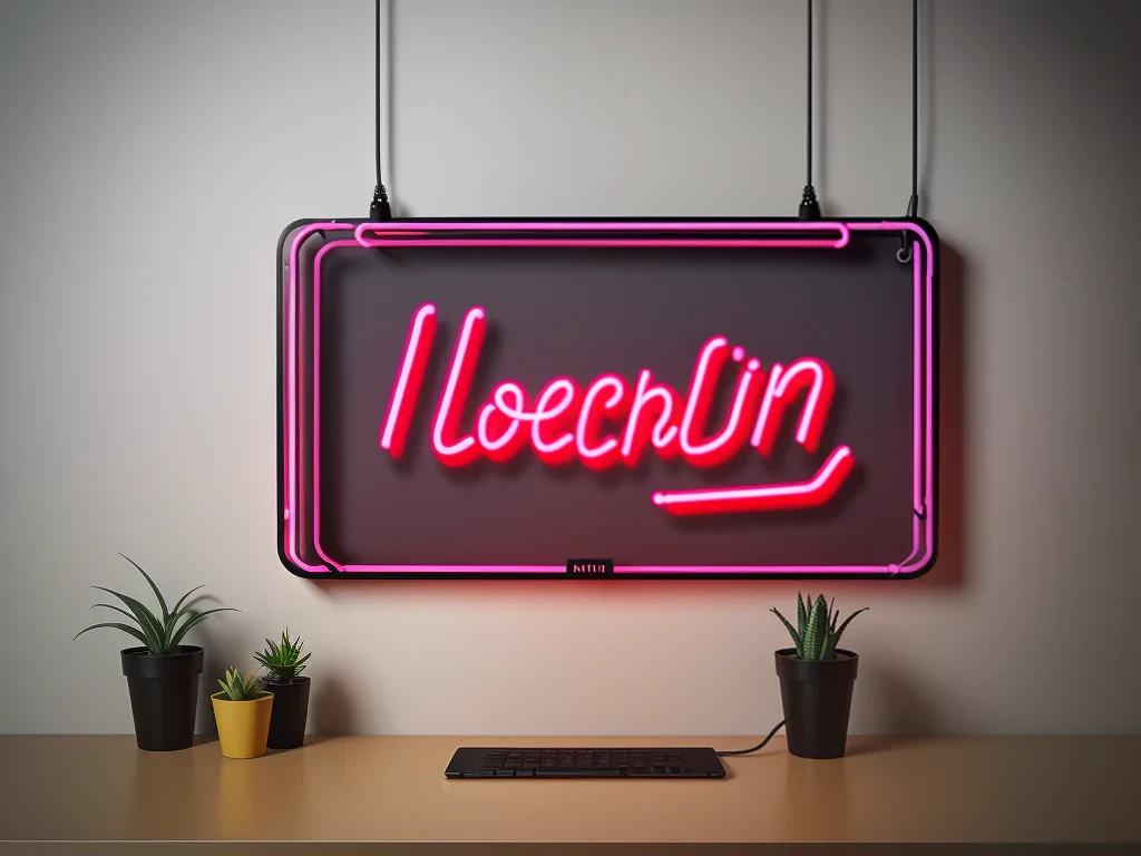 neon sign mockup