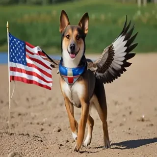 american eagle dog