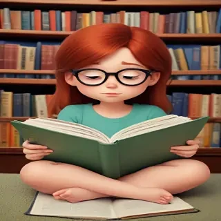 reading cartoon