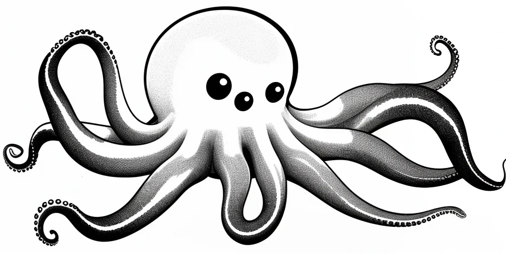 octopus clip art black and white
