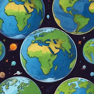 cartoon picture of planet earth