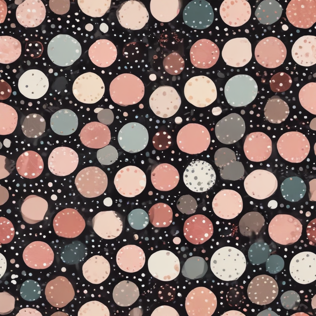 Colorful Polka Dots on a Dark Background Creating a Playful Pattern